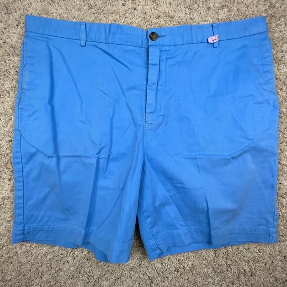Tailorbyrd Mens Collection Golf Shorts Solid Blue Size 40 Cotton Men’s Chino - Picture 1 of 12